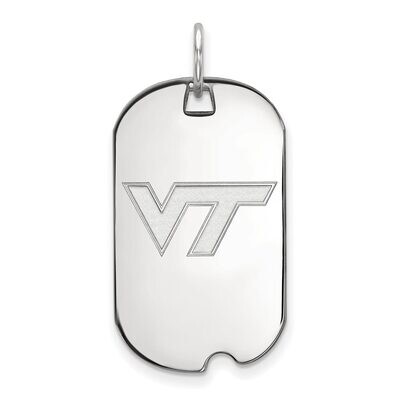 Virginia Tech Small Dog Tag 10k White Gold 1W021VTE, MPN: 1W021VTE, 886774782942