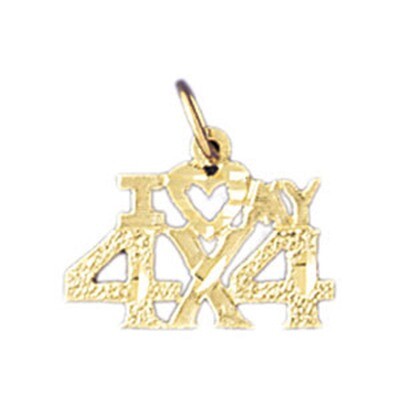 Dazzlers Jewelry I Love My 4X4 Pendant Necklace Charm Bracelet in Yellow, White or Rose Gold 10779,…