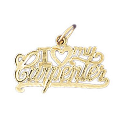 Dazzlers Jewelry I Love My Carpenter Pendant Necklace Charm Bracelet in Yellow, White or Rose Gold …
