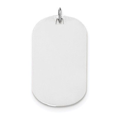 Plain .013 Gauge Engravable Dog Tag Disc Charm 14k white Gold XWM621/13, MPN: XWM621/13, 1911014568…