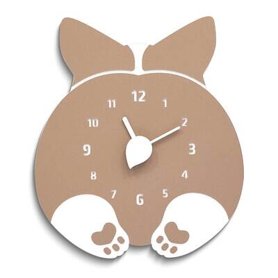 Pink and White Dog Wall Clock GM25205, MPN: GM25205, 788089173388