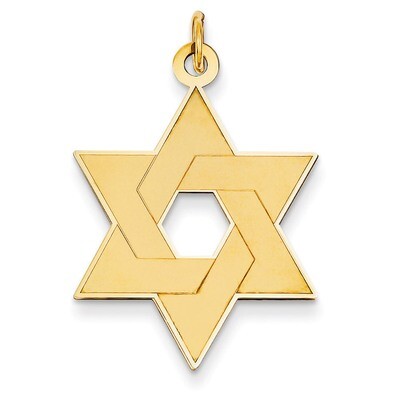 Laser Designed Star of David Pendant 14k Gold XR986, MPN: XR986, 886774133348