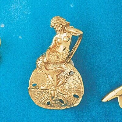 Dazzlers Jewelry Mermaid Dimensional Pendant Necklace Charm Bracelet in Yellow, White or Rose Gold …