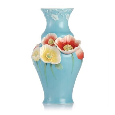 Franz Porcelain Faithful Love Corn Poppy Vase FZ03216, MPN: FZ03216,