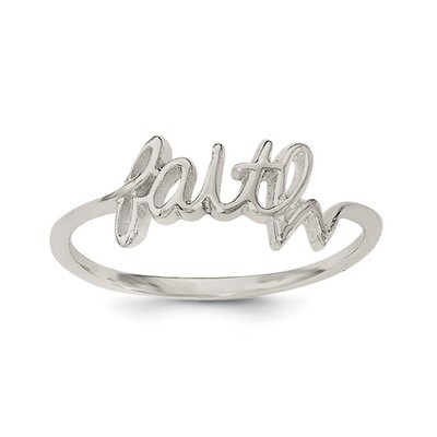 Faith Ring Sterling Silver QR6071-6, MPN: QR6071, 191101468308