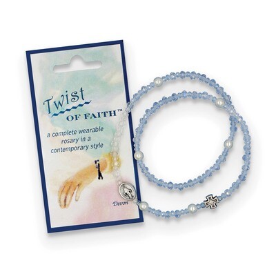 Crystal Twist of Faith Stretch Bracelet Rosary GM19737, MPN: GM19737, 827225580663