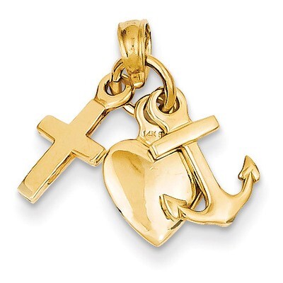 Faith, Hope &amp; Charity Charm 14k Gold D988, MPN: D988, 637218066308