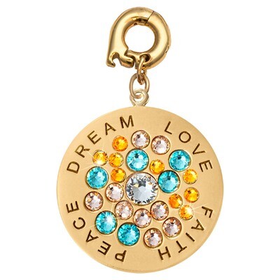 Nikki Lissoni Love. Faith. Peace. Dream. Charm Gold-Plated 25mm D1194GL, MPN: D1194GL, 8718819239758