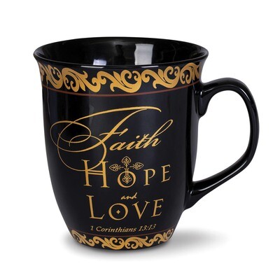 Ceramic Stone Faith Hope Love 16 oz. Mug GM18511, MPN: GM18511, 633303819514