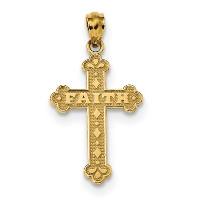 Faith Cross Pendant 14k Satin &amp; Polished K6246, MPN: K6246, 883957831145