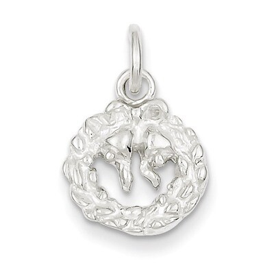 Sterling Silver Wreath Charm QC839