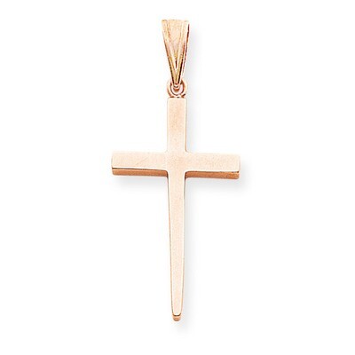 Cross Pendant 14k Rose Gold K1159, MPN: K1159, 883957901046