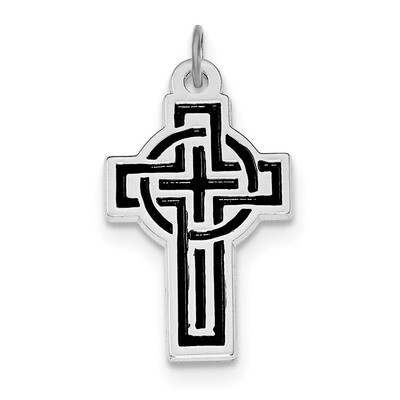 Black Rhodium Design Cross Pendant Sterling Silver QC8185, MPN: QC8185, 191101457357