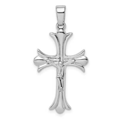 Crucifix Pendant Sterling Silver Rhodium Plated QC9408, MPN: QC9408, 886774113197