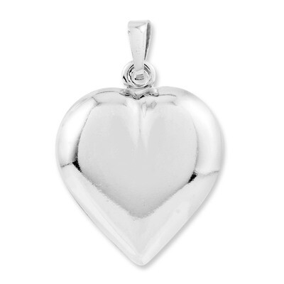 Puffed Heart Pendant Sterling Silver QC5979