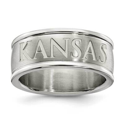 Uinv Of Kansas Logo Band Ring Stainless Steel UKS335-SZ6, MPN: UKS335, 634401850096