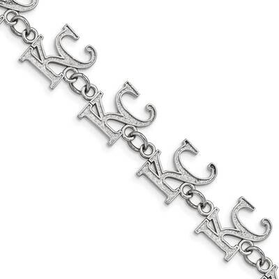 MLB Kansas City Royals Logo On 1.5 In Extender Bracelet Stainless Steel ST515ROY, MPN: ST515ROY, 19…