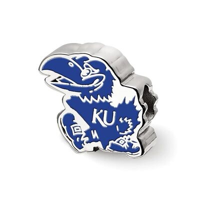 The University of Kansas Jayhawk Enameled Logo Bead Sterling Silver SS500UKS, MPN: SS500UKS, 810680…