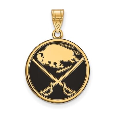 Buffalo Sabres Large Enamel Pendant Gold-plated Silver GP016SAB, MPN: GP016SAB, 886774743578