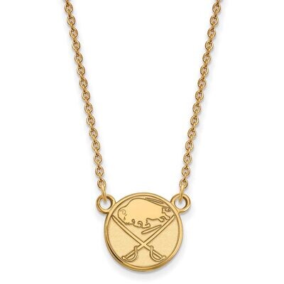 Buffalo Sabres Small Pendant with Chain Necklace Gold-plated Silver GP013SAB-18, MPN: GP013SAB-18, …