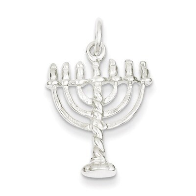 Menorah Charm Sterling Silver QC549, MPN: QC549, 883957281346