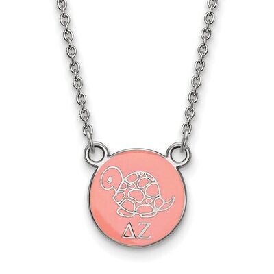 Delta Zeta Extra Small Enameled Pendant with 18 Inch Chain Sterling Silver SS042DZ-18, MPN: SS042DZ…
