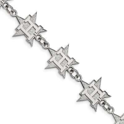 MLB Houston Astros Logo On 1.5 In Extender Bracelet Stainless Steel ST515AST, MPN: ST515AST, 191101…