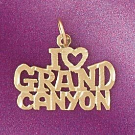 Dazzlers Jewelry I Love Grand Canyon Pendant Necklace Charm Bracelet in Yellow, White or Rose Gold …