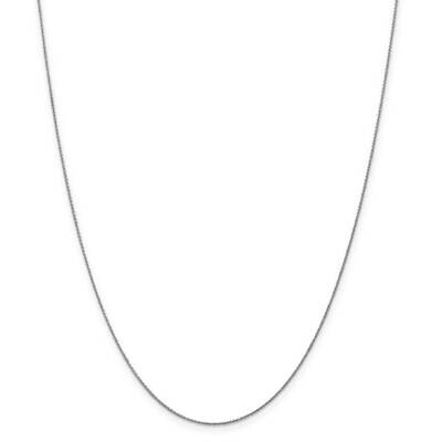 .75mm Cable Pendant Chain 13 Inch 14k White Gold PEN143-13, MPN: PEN143-13, 883957167961