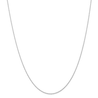 .6 mm Carded Cable Rope Chain 13 Inch 14k White Gold 6RW-13, MPN: 6RW-13, 883957165776