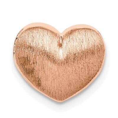 Rose Gold-plated Scratch Finish Heart Chain Slide Sterling Silver QP5390, MPN: QP5390, 886774113456