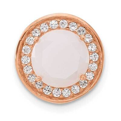 Rose Gold-Plated CZ Chain Slide Sterling Silver QP4496, MPN: QP4496,