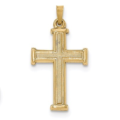 Brushed and Polished Latin Cross Pendant 14k Gold XR1425, MPN: XR1425, 886774619699
