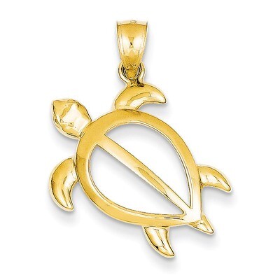 Open Turtle Pendant 14k Gold D3436, MPN: D3436, 886774093475
