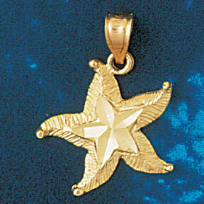 Dazzlers Jewelry Starfish Pendant Necklace Charm Bracelet in Yellow, White or Rose Gold 126, MPN: D…