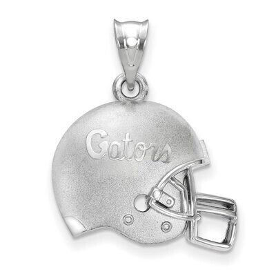 University of Florida GATORS SCRIPT 3D Football helmet with Logo Pendant Sterling Silver SS505UFL, …