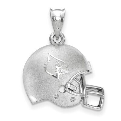 University of Louisville Cardinal 3D Football helmet with Logo Pendant Sterling Silver SS505UL, MPN…