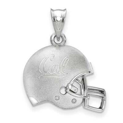 University of California Berkeley Cal Script 3D Football helmet with Logo Pendant Sterling Silver S…