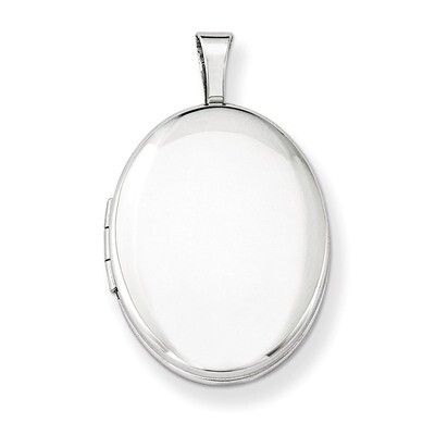 Polished Oval Locket Sterling Silver 20mm QLS576, MPN: QLS576, 883957496900
