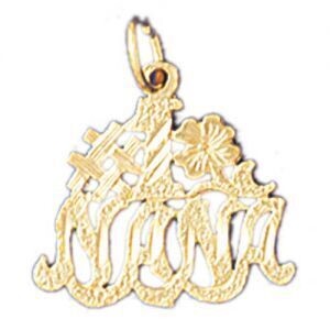 Dazzlers Jewelry Number One Nana Pendant Necklace Charm Bracelet in Yellow, White or Rose Gold 1049…