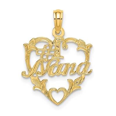 #1 Nana In Heart Charm 14k Gold K8804, MPN: K8804, 637218023332