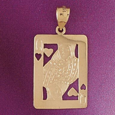 Dazzlers Jewelry Queen Of Heart Pendant Necklace Charm Bracelet in Yellow, White or Rose Gold 5443,…