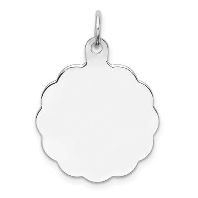 Engraveable Polished Front Back Disc Charm Sterling Silver QM415/35P, MPN: QM415, 883957549088