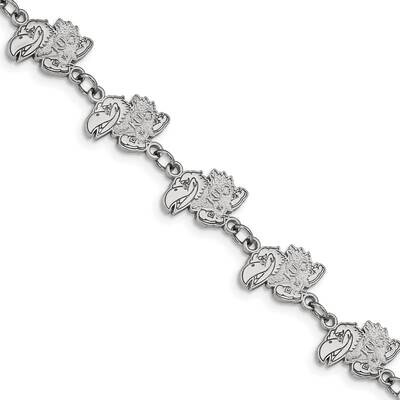 University of Kansas Logo Link with 1.5 In Extender Bracelet Stainless Steel ST515UKS, MPN: ST515UK…