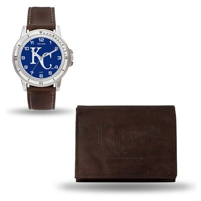 Kansas City Royals Brown Leather Watch &amp; Wallet Set GC4951, MPN: GC4951, 94746922351