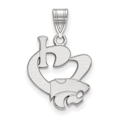 Kansas State University Large I love Logo Sterling Silver SS020KSU, MPN: SS020KSU, 886774687278