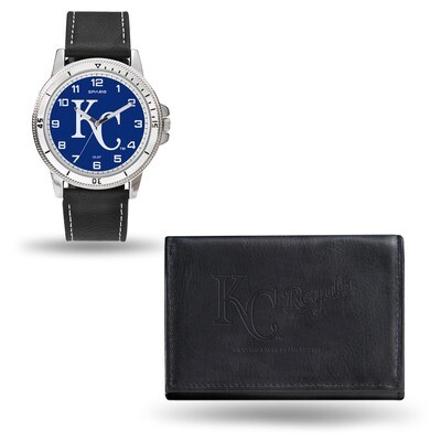 Kansas City Royals Black Leather Watch &amp; Wallet Set GC4921, MPN: GC4921, 94746922801