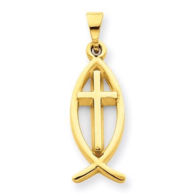Ichthus Fish Pendant 14k Gold XR424, MPN: XR424, 883957984780