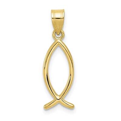 Ichthus Fish Pendant 10k Gold 10XR452, MPN: 10XR452,