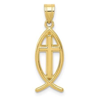 Ichthus Fish Pendant 10k Gold 10XR455, MPN: 10XR455, 883957995304
